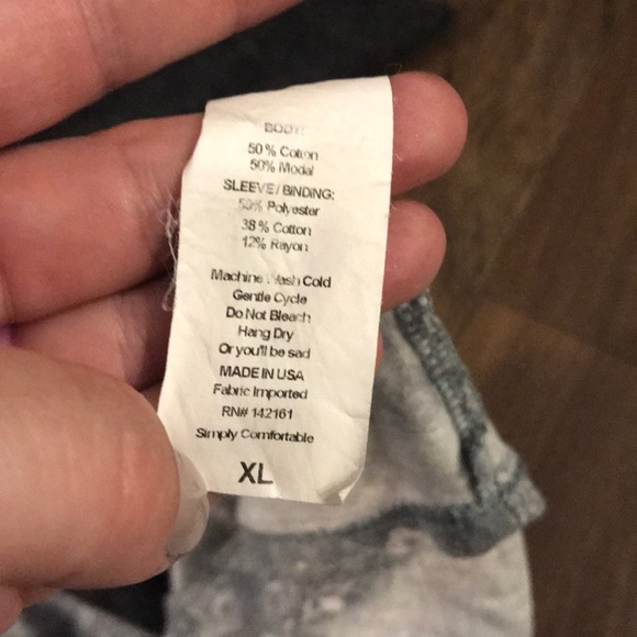 Lularoe Randy with soft dark heather gray sleeves - Picture 5 of 5